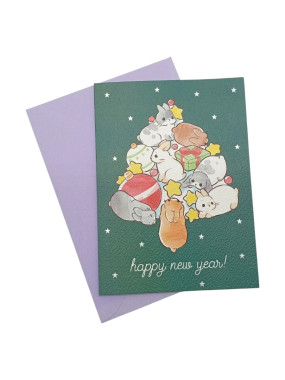 Открытка Happy new year! (в наборе с конвертом)